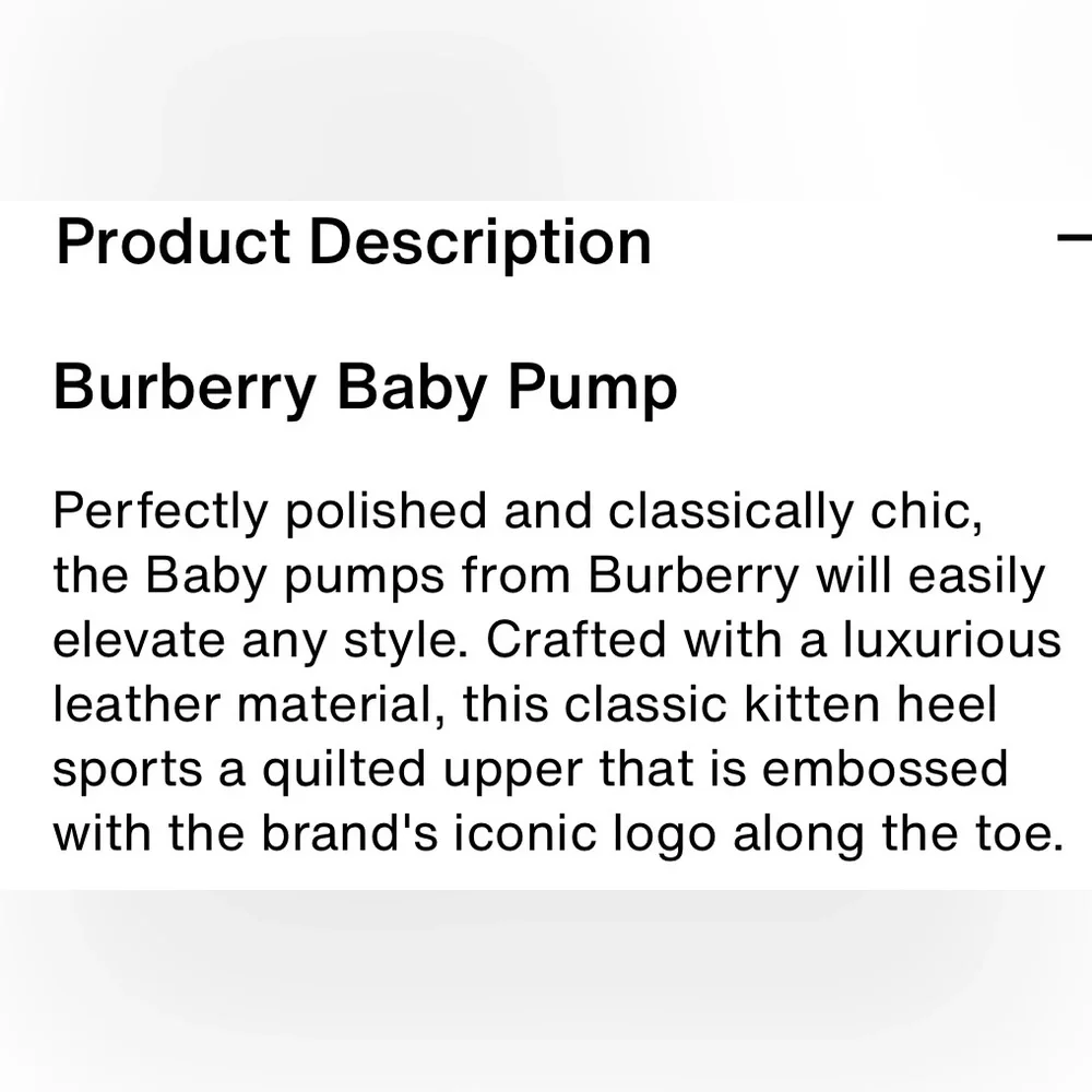 Burberry Black Leather Baby Pump Shoes